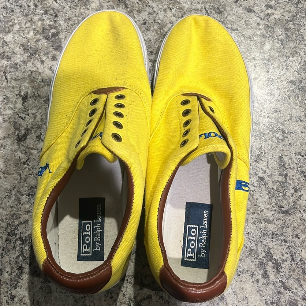 Polo by Ralph Lauren yellow mens shoe size 10.5 (laces not included)